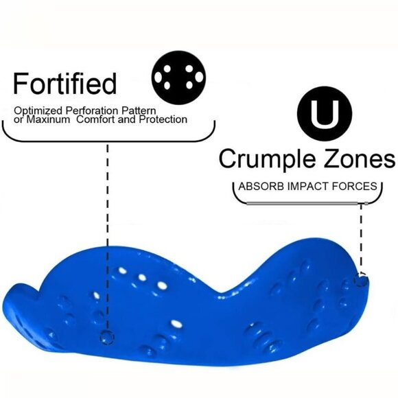 Sports Mouth Guard 1.6mm Custom Fit Youth/Adults Blue - Picture 4 of 8